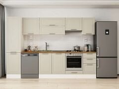 Alvinka 305X210 Cm Klasik Mebran Mutfak Dolabı Mb-E90B50S45-1 Mebran | Kumtaşı - Mdf