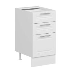 Alvinka Mutfak Modül Mbr_C Alt 3Ç1B2K  45Cm Dolap Beyaz Beyaz