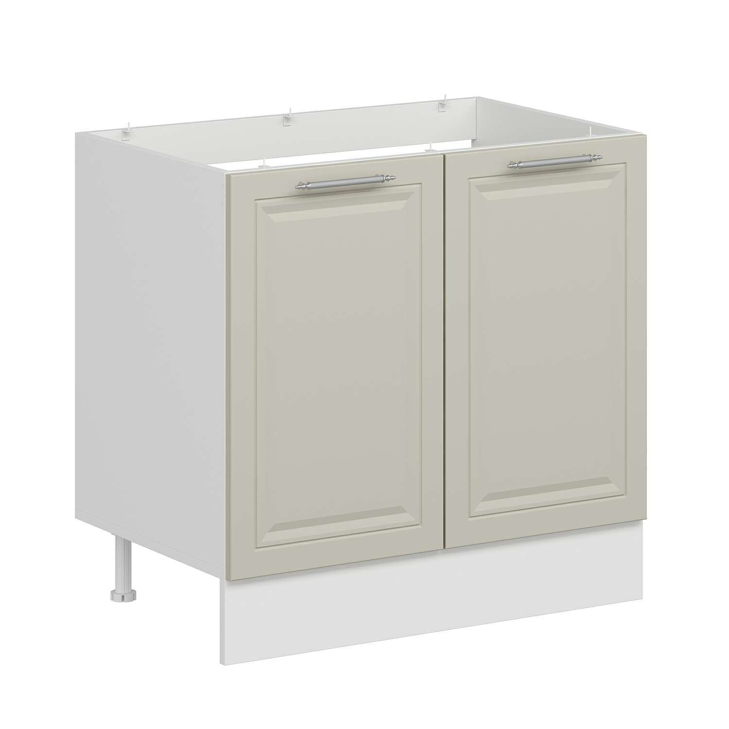 Alvinka Mutfak Modül Mbr_C Alt 2K 90Cm Evye Dolap Beyaz Kumtaşı Suntalam