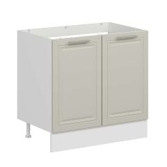 Alvinka Mutfak Modül Mbr_C Alt 2K 90Cm Evye Dolap Beyaz Kumtaşı Suntalam