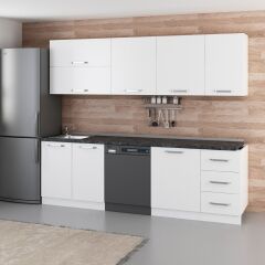 Minar 255 Cm Mutfak Dolabı Beyaz 255-B10