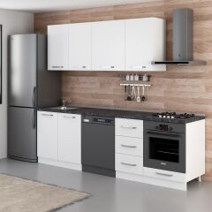 Minar 255 Cm Mutfak Dolabı Beyaz 255-B11