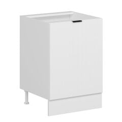 Alvinka Mutfak Modül Mbr_B Alt 1K1R 60Cm Dolap Beyaz Beyaz Mdf