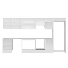 Alvinka 390X222 Cm High Gloss Mutfak Dolabı Mb-E80S60S50-1 High Gloss | Beyaz - Mdf