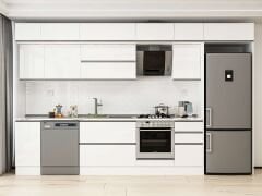 Alvinka 375X240 Cm High Gloss Mutfak Dolabı Mb-E90S40S45-2 High Gloss | Beyaz - Mdf