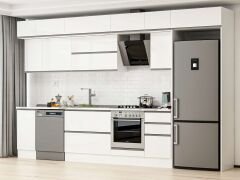 Alvinka 375X240 Cm High Gloss Mutfak Dolabı Mb-E90S40S45-2 High Gloss | Beyaz - Mdf