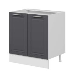 Alvinka Mutfak Modül Mbr_C Alt 2K1R 80Cm Dolap Beyaz Antrasit Mdf