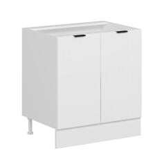 Alvinka Mutfak Modül Mbr_B Alt 2K1R 80Cm Dolap Beyaz Beyaz Suntalam