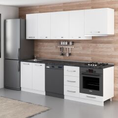 Minar 255 Cm Mutfak Dolabı Beyaz 255-B13