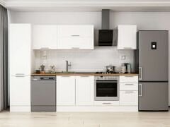 Alvinka 305X210 Cm Klasik Mebran Mutfak Dolabı Mb-E90B50S45-2 Mebran | Beyaz - Mdf