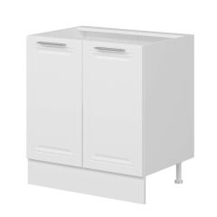 Alvinka Mutfak Modül Mbr_C Alt 2K1R 80Cm Dolap Beyaz Beyaz Suntalam