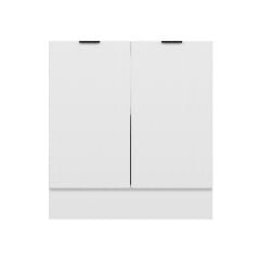 Alvinka Mutfak Modül Mbr_B Alt 2K1R 80Cm Dolap Beyaz Beyaz Mdf