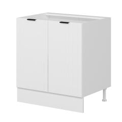 Alvinka Mutfak Modül Mbr_B Alt 2K1R 80Cm Dolap Beyaz Beyaz Mdf