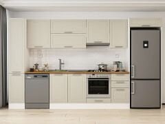 Alvinka 375X222 Cm Klasik Mebran Mutfak Dolabı Mbb-E90B40S45-1 Mebran | Kumtaşı - Suntalam