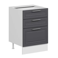 Alvinka Mutfak Modül Mbr_C Alt 3Ç1B2K 60Cm Dolap Beyaz Antrasit