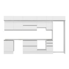 Alvinka 390X240 Cm High Gloss Mutfak Dolabı Mb-E90S60S40-1