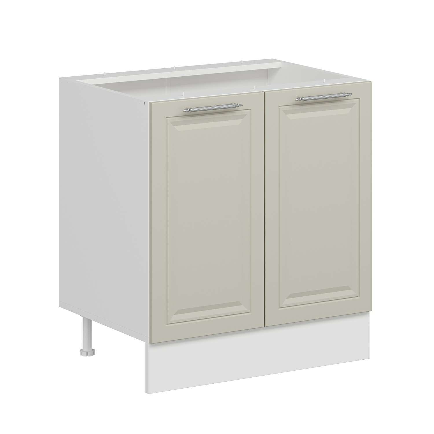 Alvinka Mutfak Modül Mbr_C Alt 2K1R 80Cm Dolap Beyaz Kumtaşı Suntalam