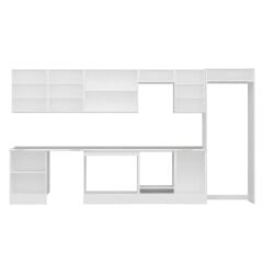 Alvinka 390X222 Cm High Gloss Mutfak Dolabı Mb-E80S60S50-2 High Gloss | Beyaz - Mdf