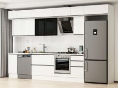 Alvinka 375X240 Cm High Gloss Mutfak Dolabı Mb-E90S40S45-3 High Gloss | Beyaz - Mdf