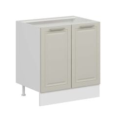 Alvinka Mutfak Modül Mbr_C Alt 2K1R 80Cm Dolap Beyaz Kumtaşı Mdf