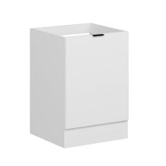 Alvinka Mutfak Modül Mbr_B Alt 1K 60Cm Evye Dolap Beyaz Beyaz Suntalam