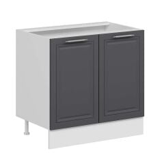 Alvinka Mutfak Modül Mbr_C Alt 2K1R 90Cm Dolap Beyaz Antrasit Suntalam