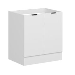 Alvinka Mutfak Modül Mbr_B Alt 2K 80Cm Evye Dolap Beyaz Beyaz Suntalam