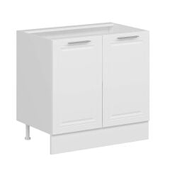 Alvinka Mutfak Modül Mbr_C Alt 2K1R 90Cm Dolap Beyaz Beyaz Suntalam