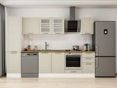 Alvinka 305X210 Cm Klasik Mebran Mutfak Dolabı Mb-E90B50S45-3 Mebran | Kumtaşı - Mdf