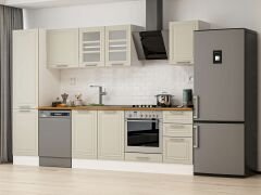 Alvinka 305X210 Cm Klasik Mebran Mutfak Dolabı Mb-E90B50S45-3 Mebran | Kumtaşı - Mdf