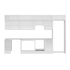 Alvinka 380X240 Cm High Gloss Mutfak Dolabı Mb-E90S40S50-1 High Gloss | Antrasit - Mdf