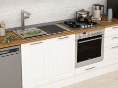 Alvinka 310X210 Cm Klasik Mebran Mutfak Dolabı Mb-E90B50S50-1 Mebran | Beyaz - Suntalam