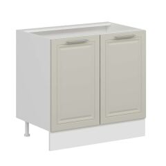 Alvinka Mutfak Modül Mbr_C Alt 2K1R 90Cm Dolap Beyaz Kumtaşı Mdf