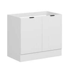 Alvinka Mutfak Modül Mbr_B Alt 2K 100Cm Evye Dolap Beyaz Beyaz Suntalam