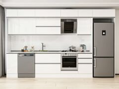 Alvinka 380X240 Cm High Gloss Mutfak Dolabı Mb-E90S40S50-2 High Gloss | Beyaz - Suntalam