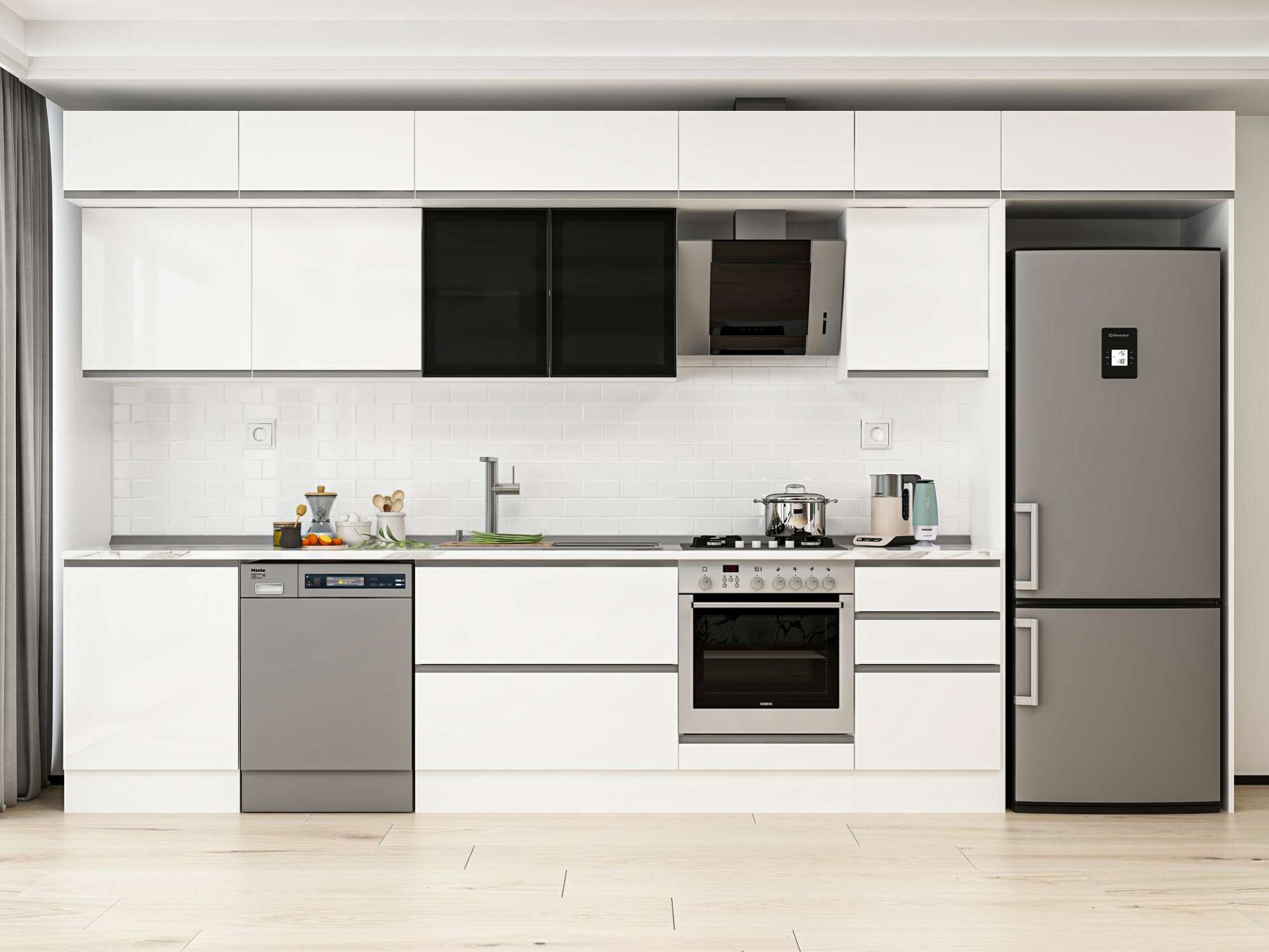 Alvinka 400X240 Cm High Gloss Mutfak Dolabı Mb-E90S60S50-3
