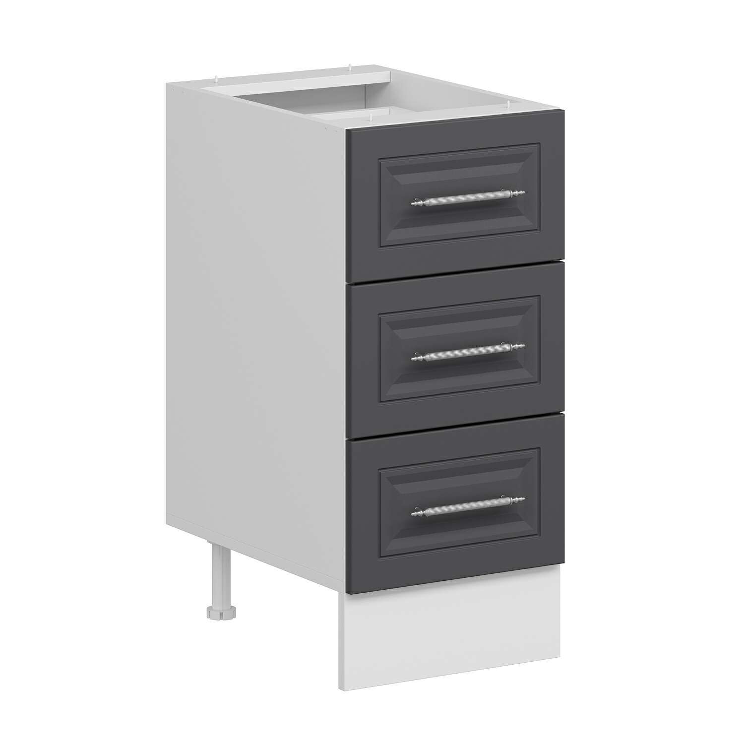 Alvinka Mutfak Modül Mbr_C Alt 3Ç Nray 40Cm Dolap Beyaz Antrasit Suntalam