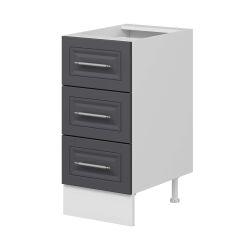 Alvinka Mutfak Modül Mbr_C Alt 3Ç Nray 40Cm Dolap Beyaz Antrasit Suntalam