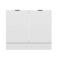 Alvinka Mutfak Modül Mbr_B Alt 2K 100Cm Evye Dolap Beyaz Beyaz Mdf