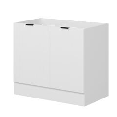 Alvinka Mutfak Modül Mbr_B Alt 2K 100Cm Evye Dolap Beyaz Beyaz Mdf