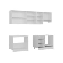 Minar 255 Cm Mutfak Dolabı Beyaz Antrasit 255-A16