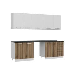 Minar 255 Cm Mutfak Dolabı Beyaz Dore 255-D9