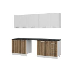 Minar 255 Cm Mutfak Dolabı Beyaz Dore 255-D9