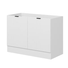 Alvinka Mutfak Modül Mbr_B Alt 2K 120Cm Evye Dolap Beyaz Beyaz Mdf