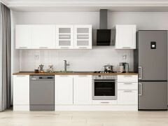 Alvinka 290X210 Cm Klasik Mebran Mutfak Dolabı Beyaz Beyaz M-E80S40S50-3 Mebran | Beyaz - Suntalam