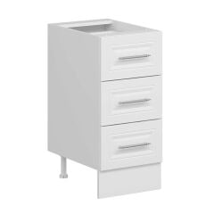 Alvinka Mutfak Modül Mbr_C Alt 3Ç Nray 40Cm Dolap Beyaz Beyaz Mdf