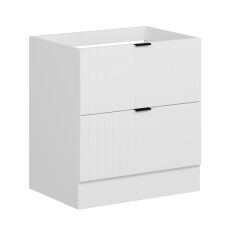 Alvinka Mutfak Modül Mbr_B Alt 2Ç 80Cm Evye Dolap Beyaz Beyaz Mdf