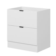 Alvinka Mutfak Modül Mbr_B Alt 2Ç 80Cm Evye Dolap Beyaz Beyaz Mdf