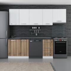 Minar 255 Cm Mutfak Dolabı Beyaz Dore 255-D12