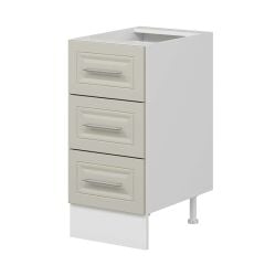 Alvinka Mutfak Modül Mbr_C Alt 3Ç Nray 40Cm Dolap Beyaz Kumtaşı Mdf